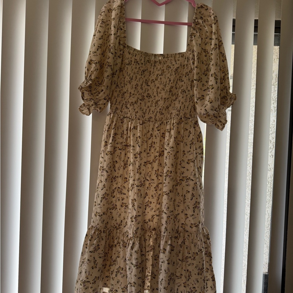 Floral Cream Dress